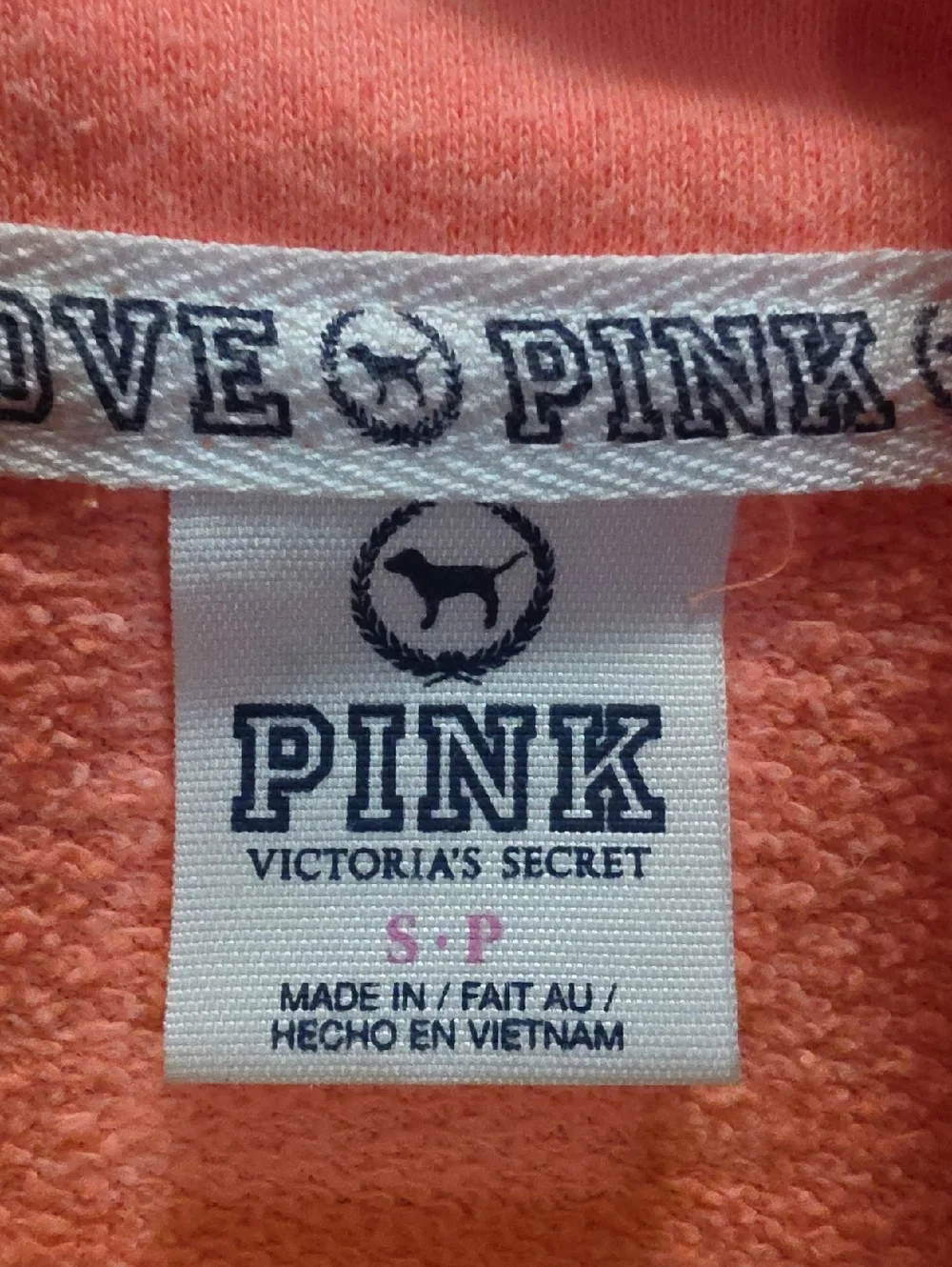 Pink VS Love Pink Half-Zip Sweatshirt
